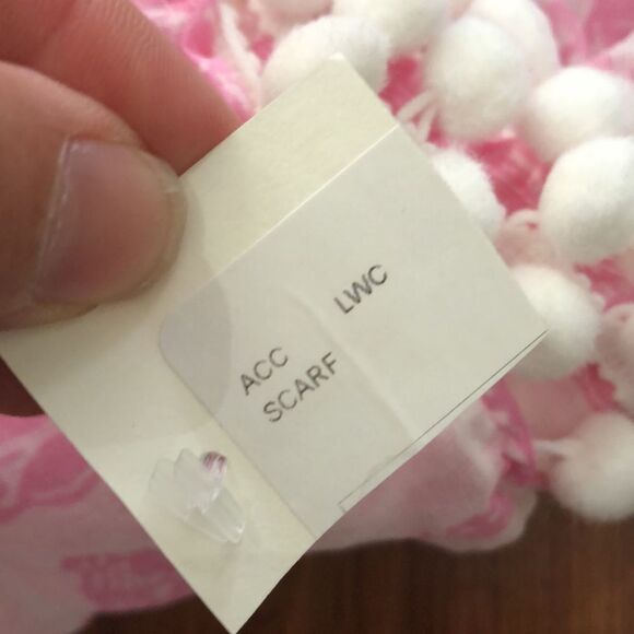 NWT Snappy turtle pink and white pom-pom sarong/scarf - Picture 3 of 5